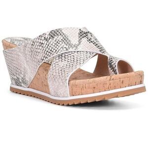 DONALD J PLINER Serena Leather Wedge-Heel Sandals 9